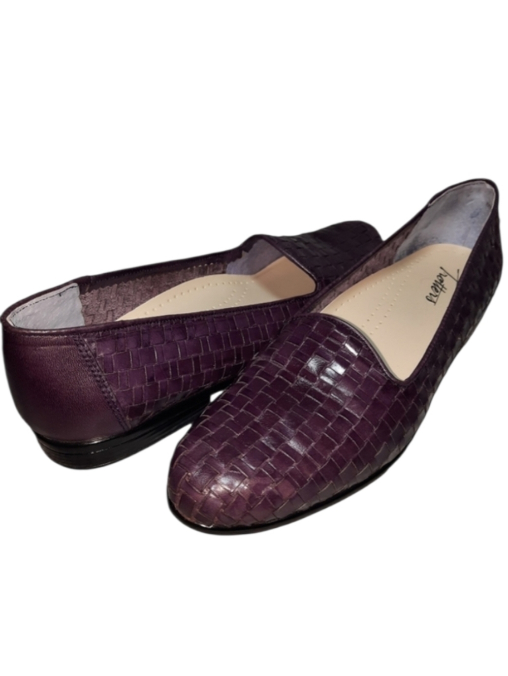 Trotters Liz Amethyst Woven Leather Slip-On Shoe SZ 8N